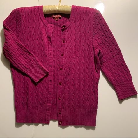 Merona cardigan - magenta XS Cardigan Aesthetic, Fashion Core, Magenta Cardigan, Magenta Fashion, Pink Cardigan, Closet