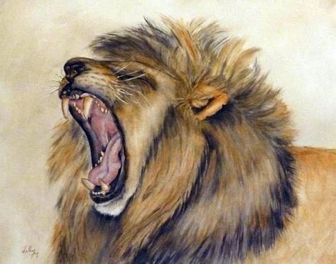 Lion Roaring, Lion Roar, Roaring Lion, Lion Painting, Art Sites, Ffa, Original Watercolor Painting, Original Watercolors, Fine Art America