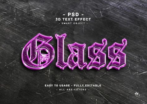 Purple Letter Print T-shirt For Streetwear, Chrome Text Illustrator, 3d Chrome Typography, Purple Text, Neon Text Effect, Free 3d Text Effect Psd, Photoshop Tutorial Typography, 3d Text Effect, 3d Text