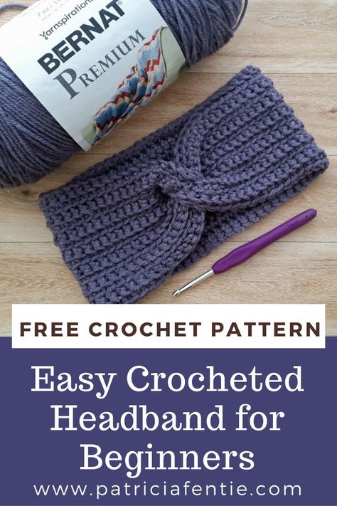 FREE CROCHET TUTORIAL: Check out this beginner-friendly crochet pattern for a cozy headband. This pattern is very easy to crochet, yet looks very professional! Make this as a lovely gift or to sell at craft fairs, as it crochets up very quickly! Single Crochet Stitch Projects, Crocheted Twisted Headband Patterns Free, Twist Crochet Headband, Crochet Twist Headband Pattern Free, 4 Skein Crochet Projects, Easy Single Crochet Projects, How To Crochet A Headband For Beginners, Easy Crochet Headband For Beginners, Easy Starter Crochet Projects