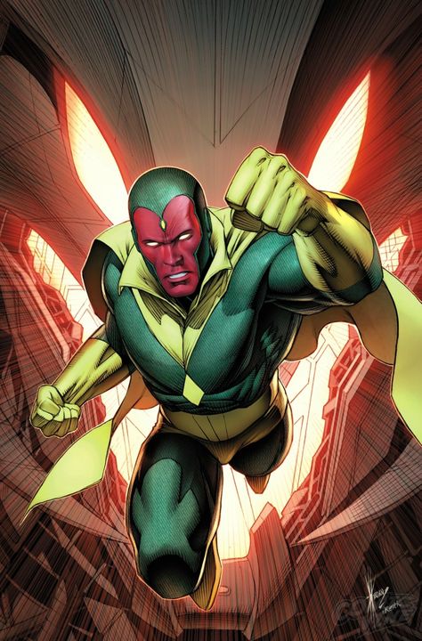 Exclusive First Look: VISION #8 - Comic Vine Vision Comic, Marvel Vision, Arte Nerd, The Lone Ranger, Marvel Posters, Poster Minimalist, Marvel Comics Art, Trends International, Green Lantern