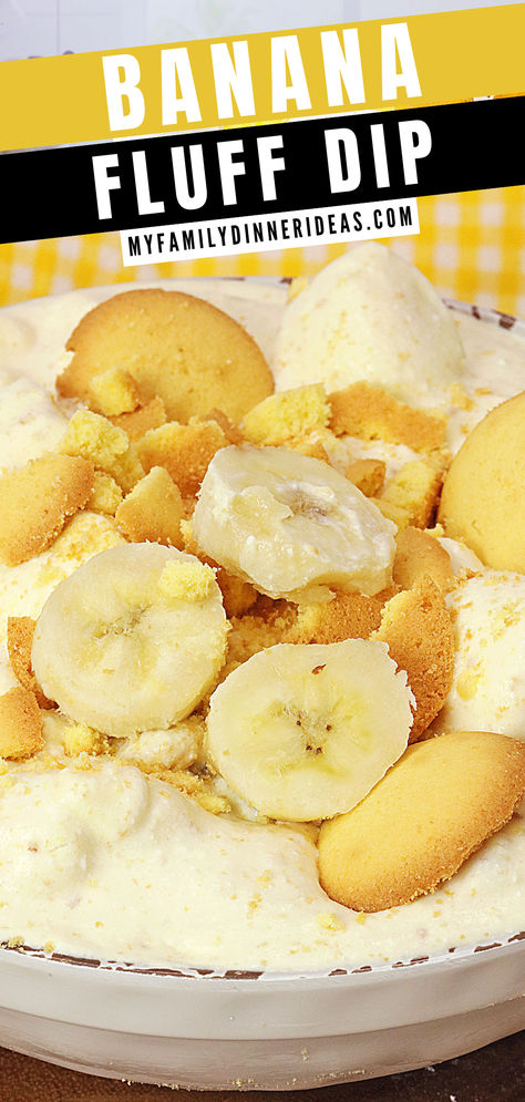 Banana Fluff Dip Banana Pudding Dip, Dessert Photography, Sweet Delights, Banana Pudding, Cream Cheese, Pastry, Sweet Tooth, Cheese, Baking