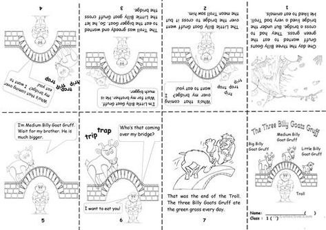 Billy Goats Gruff Story, The Three Billy Goats Gruff, Penguin Activities, Three Billy Goats Gruff, Billy Goats Gruff, Billy Goat, Story Retell, Free Kindergarten Worksheets, Printable Pictures