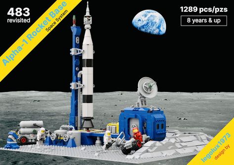 483 Alpha-1 Rocket Base Redesigned - Free Instructions | Flickr Lego Classic Space, Lego Space, Building Instructions, Space Rocket, Lego Ideas, Elizabeth Ii, Rocket, Lego, Quick Saves