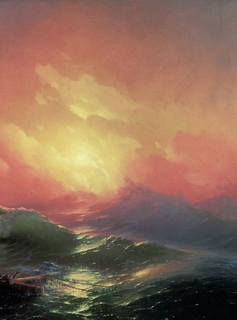 Ivan Aivazovsky Ivan Aizavosky, Ivan Avaizovski, Funky Paintings, Ivan Aivazovsky, Nice Art, Art Things, Art Style, Cool Art, Painter