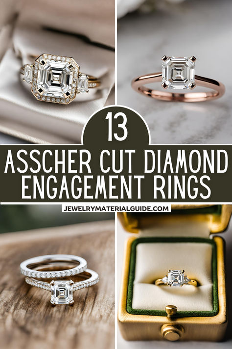 Dive into our collection of 13 breathtaking Asscher cut diamond engagement rings. Whether you prefer a sleek modern design or a touch of vintage charm, we have something to captivate every taste. 
Click to explore the perfect ring that awaits to symbolize your love. Asscher Cut Engagement Ring Halo, Ascher Cut Diamond Eternity Ring, Asher Cut Diamond, Asscher Cut Engagement Ring, Asscher Cut Diamond Engagement Ring, Asscher Cut Diamond Ring, Asscher Engagement Ring, Asscher Cut Engagement Rings, Asscher Cut Ring