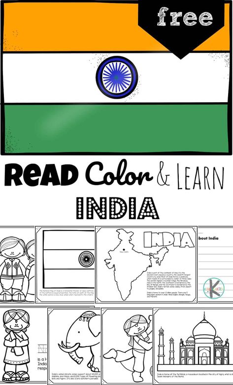 India Preschool Theme, India Crafts For Kids Culture, Activities For Primary School, English Pie, History Lessons For Kids, Coloring Pages Ideas, India For Kids, Pages Ideas, Geography For Kids