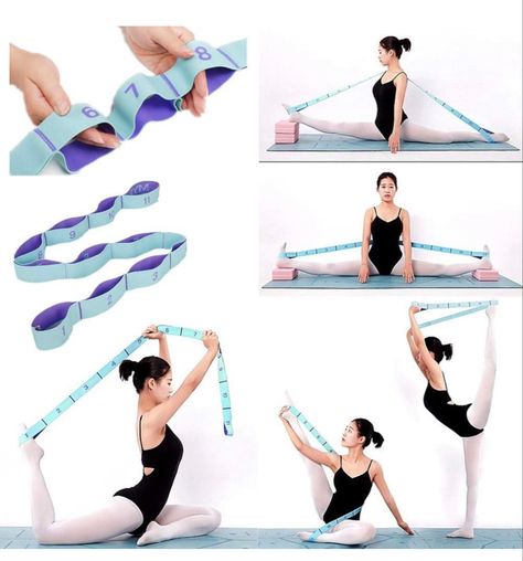 Nitpicker Stretching Straps Hamstring Stretcher Device Elastic Exercise Band Yoga mat Carrying Straps Leg Exercise Equipment Stretching Strap with Loops for Flexibility Yoga Stretch Strap 11 Loops Stretch Band Exercises, Dancer Stretches, Ballerina Workout, Ballet Stretches, It Band Stretches, Leg Exercise, Exercise Band, Stretch Strap, Ballet Exercises