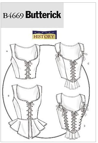 Corset Sewing Pattern, Corset Costumes, Costume Sewing Patterns, Corset Pattern, Boned Corsets, Butterick Pattern, Corset Bustier, Costume Patterns, Butterick Sewing Pattern