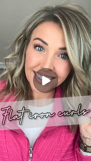 Making Curls With Flat Iron, Flat Iron Curls Tutorial, Ashley Erickson, Best Flat Iron, Curls For Medium Length Hair, Iron Curls, Curled Hairstyles For Medium Hair, Curls With Straightener, Curling Straight Hair