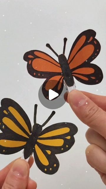 paper crafts creator on Instagram: "Title: "Fluttering Butterfly Clip: Easy and Beautiful Spring Handicraft for Children!" Hashtags: #SpringHandicraft #ParentChildHandicraft #KindergartenHandicraft #CreativeHandicraft #FlyingButterfly" Fluttering Butterfly Craft, Fluttering Butterfly, Kids Handicraft, Butterfly Crafts, Butterfly Clips, Paper Crafts, The Creator, On Instagram, Instagram