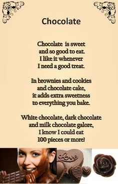 Poem About Food, Poems About Food, Short Funny Poems, Funny Love Poems, Food Poem, Poems For Boys, Candy Poems, Funny Poems For Kids, Simple Poems