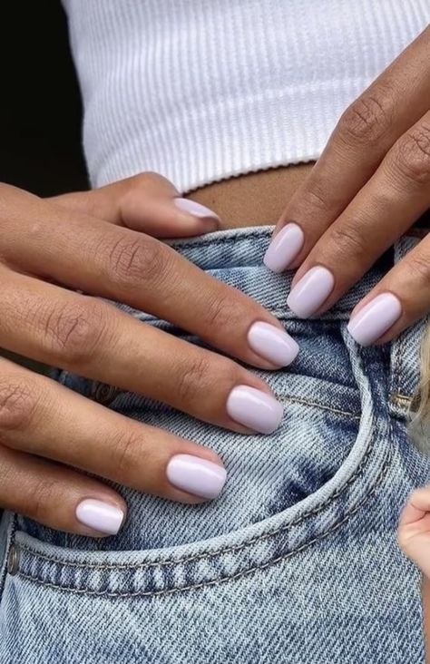 Plain Nail Inspo Summer, Plain Summer Nails Simple, Cute Plain Summer Nails, Acrylic Nail Solid Color, Cute Plain Nail Ideas, Plain Coloured Nails, Nails Acrylic Plain Colors, Gel Nail Colors Summer, Nail Ideas Plain Colors