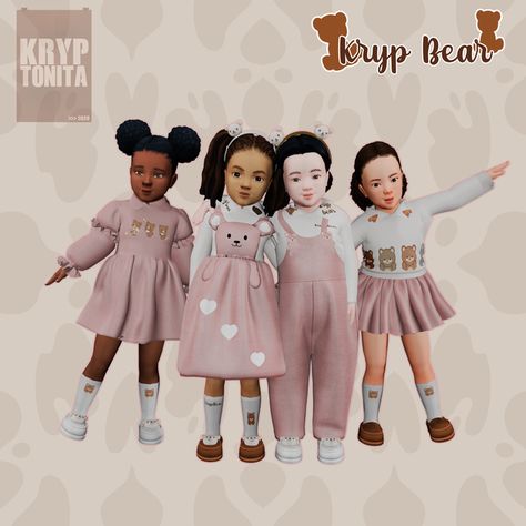 COLLECTION JUNE | Kryp Sims 4 Custom Aspirations, Sims4 Cc Child Clothes, Toddler Mods Sims 4, The Sims 4 Korean Cc, Todler Sims Cc, Sims 4 Cc Infant Clothes Patreon, Sims 4 Kid Clothes, The Sims 4 Cc Patreon Kids, Sims 4 Kids Cc Patreon