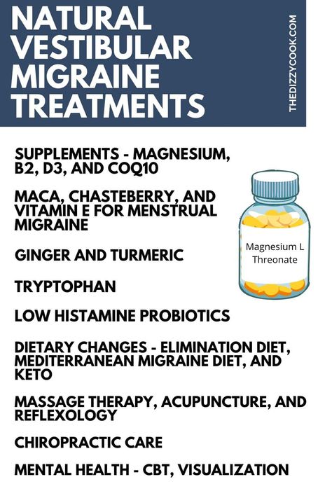 Looking for alternatives to medications? These natural vestibular migraine treatments have evidence to be effective at lessening symptoms of vertigo, dizziness, and light sensitivity. Menstrual Migraines, Dizzy Cook, Natural Migraine Relief, Migraine Diet, Constant Headaches, Natural Remedies For Migraines, Migraine Prevention, Light Sensitivity, Chronic Migraines