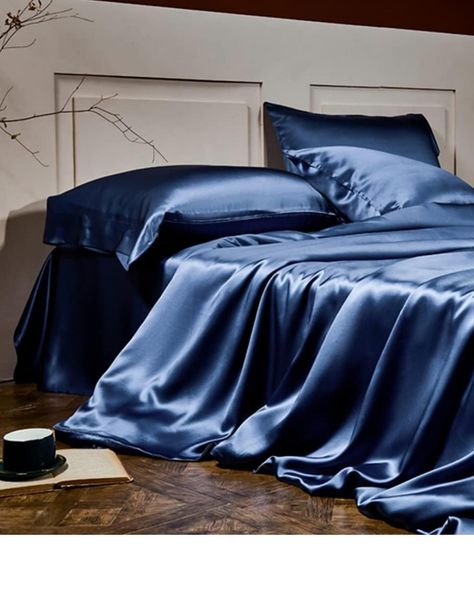 Transform your bedroom into a haven of serenity with our luxurious silk bed sheets. Sweet dreams guaranteed! 🩶 Silk Bed Sheets, Silk Bed, Silk Bedding, Bedroom Furniture Sets, Sweet Dreams, Bed Sheets, Bedroom Furniture, Furniture Sets, Silk