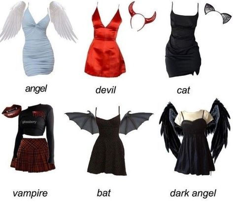 Demon Halloween Costume, Black Dress Halloween Costume, Week Aesthetic, Tag Your Best Friend, Pick Your Outfit, Fashion Week Aesthetic, Fashion Designer Aesthetics, Lisa Or Lena, Cute Group Halloween Costumes