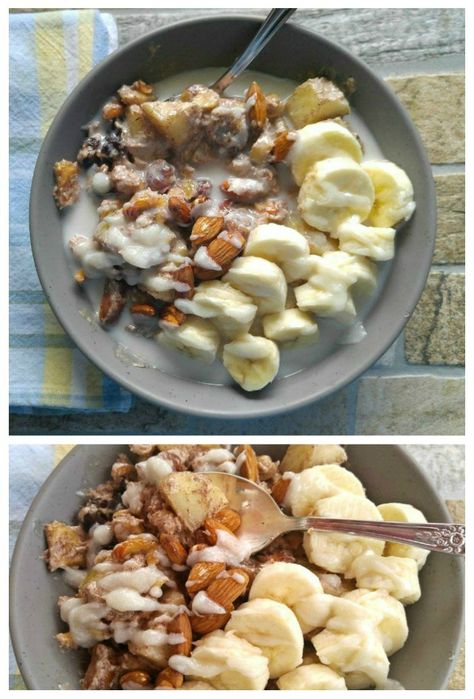 fruit and nut breakfast bowl with coconut milk Nuts Breakfast, Challenge Exercise, Healthy Breakfast Dishes, Whole30 Recipe, Gluten Free Diet Plan, Paleo Breakfasts, Healthy Breakfast Bowl, Exercise Coach, Whole30 Breakfast