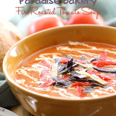 Copy-Cat Paradise Bakery Fire Roasted Tomato Soup @keyingredient #soup #chicken #tomatoes Fire Roasted Tomato Soup, Paradise Bakery, Roast Tomato Soup Recipe, Cat Paradise, Cooking Photos, Roasted Tomato Soup, Fall Soup Recipes, Delicious Soup Recipes, Tomato Soup Recipes