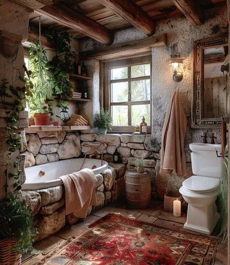 Fairytale Bathroom, Cottagecore Bathroom, Mood Room, Rustic Bathroom Remodel, Rustic Homes, Cabin Bathroom, Cabin Bathrooms, Unique Shower, Rustic Bathrooms