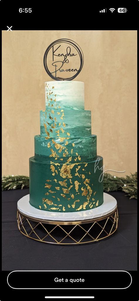 Teal Gold Wedding, Rose Gold Wedding Cakes, Gold Wedding Cake, Teal And Gold, Rose Gold Wedding, Gold Wedding, Wedding Cake, Wedding Cakes, Cake