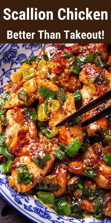 easy chicken dinner recipe, chicken recipe, dinner recipe, stir fry, budget recipe, budget mail planning, budgeting recipes, budget meals recipes, budget high protein meal prep, budget recipe dinner Scallion Chicken Recipe, Scallion Chicken, Chinese Chicken Recipes, Asian Dinners, Mapo Tofu, Chinese Cooking Recipes, Easy Chinese Recipes, Chicken Stir Fry, Tender Chicken