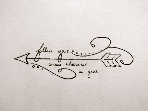 follow your own arrows                                                                                                                                                      More Arrow Tattoos For Women, Tattoo Arrow, Arrow Bow, Arrow Tattoo Design, Follow Your Arrow, Tattoo Zeichnungen, Arrow Tattoo, Arrow Tattoos, Trendy Tattoos