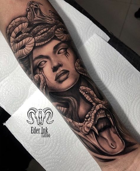 Whole Hand Tattoos, 42 Tattoo, Tattoo Thoughts, Egyptian Tattoo Sleeve, Medusa Tattoo Design, Full Leg Tattoos, Realistic Tattoo Sleeve, Forarm Tattoos, Forearm Sleeve Tattoos