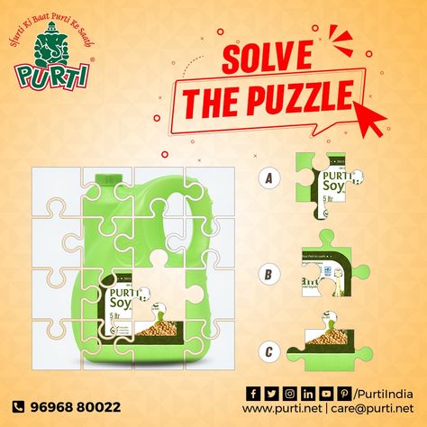 Puzzle Social Media Post, Game Marketing, Advertisement Examples, Puzzle Food, Interactive Post, Game Ads, Solve The Puzzle, Contest Ideas, Giveaway Ideas