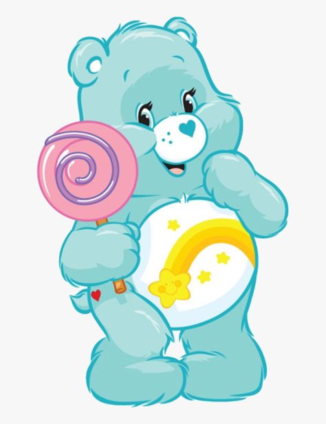 Care Bear Clipart, Wish Bear Care Bear, Care Bears Png, Creative Pumpkin Painting, Care Bear Party, Kidcore Aesthetic, Iphone Stickers, Bear Images, Bear Clipart