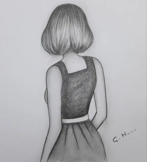 Simple Art Drawings, Simple Drawing Ideas, Sketch Simple, Easy Tattoo, Art Drawing Ideas, Poses Art, Pencil Drawing Images, Sketches Ideas, Pencil Drawings Of Girls