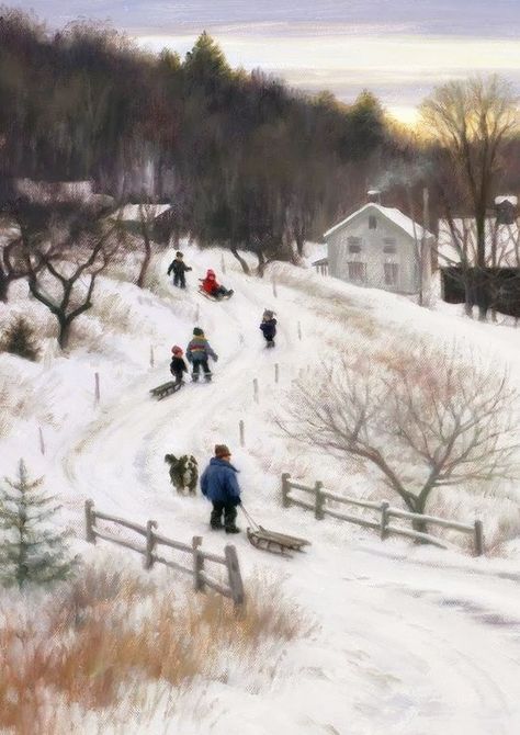 Robert Duncan Art, Robert Duncan, Tasha Tudor, Winter Paintings, Fresh Farmhouse, Winter Art Projects, Winter Szenen, Winter Illustration, Love Winter