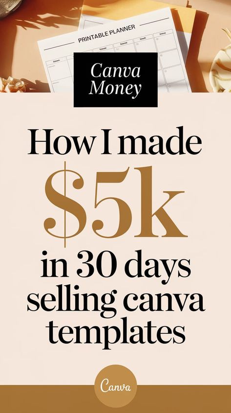 Learn how to create and sell digital products on Etsy using Canva! This guide will teach you how to start your Etsy business by designing and selling Canva templates and printables for extra income. Selling Canva Templates, Selling Printables On Etsy, Selling Printables, Printables On Etsy, Starting An Etsy Business, Canvas Learning, Free Stuff By Mail, Money Making Jobs, Canva Tutorial