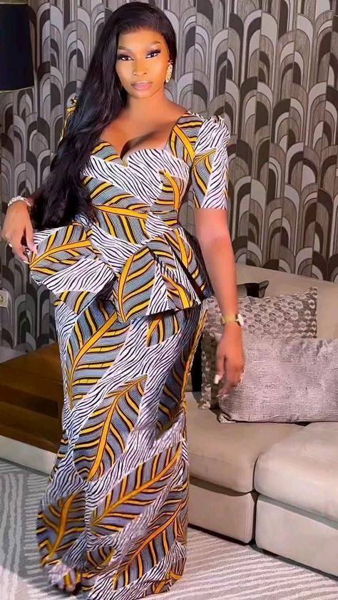 Kaba Styles, Ankara Dress Designs, Ankara Long Gown Styles, African Print Dress Ankara, Chic Dress Classy, Short African Dresses, African Fashion Skirts, African Wear Dresses, African Print Dress Designs