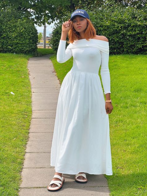 Long white flowy dress