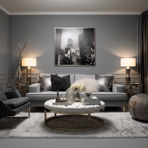 10+ Gray Living Room Ideas for a Chic and Modern Space • 333+ Images • [ArtFacade] Gray And Navy Blue Living Room, Modern Living Room Design Interiors, Living Room Designs Modern Luxury Grey, Modern Grey Sofa Living Room, Warm Gray Living Room, Modern Couches Living Room, Living Room Designs Modern, Modern Grey Living Room, Silver Living Room