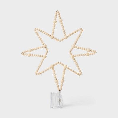 Wood Bead Christmas Tree Topper - Threshold™ designed with Studio McGee Wood Bead Tree, Studio Mcgee Holiday, Wood Bead Christmas, Studio Mcgee Christmas, Bead Christmas Tree, Mcgee Target, Bead Tree, Eight Pointed Star, Christmas Tree Star Topper