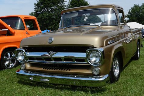 Image result for 1957 ford f100 Vintage Pickup Trucks, Old Ford Trucks, Classic Ford Trucks, Old Truck, Panel Truck, Old Pickup Trucks, Ford F100, Classic Pickup Trucks, Hot Rod Trucks