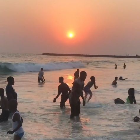 Aesthetic Nigeria, Tropical Moodboard, Ghana Beach Aesthetic, Lagos Nigeria Photography, African Beach, Lagos Nigeria Beach, African Life, Squad Pictures, African Sunset