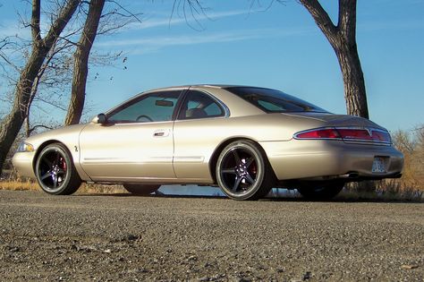 My 1997 Lincoln Mark VIII.  Added true dual 2.5" exhaust, 3.55:1 traction-lock differential, 18x9 Saleen style wheels.  Still has air ride suspension. Lincoln Mark Viii, Classic Ford Trucks, Mark 2, Car Wallpaper, Air Ride, Love Car, Car Wallpapers, Ford Trucks, Custom Cars