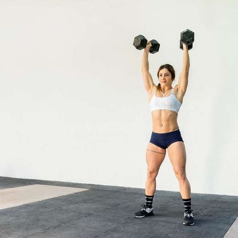 “You could argue that dumbbell thrusters are the most efficient total body exercise for burning calo... - Getty Images Teen Workout Plan, Crossfit Coach, Beginner Ab Workout, Ab Workout Challenge, Workout Plan For Men, Hour Workout, Workout Routines For Women, Ab Workout Men, Abs Workout Video