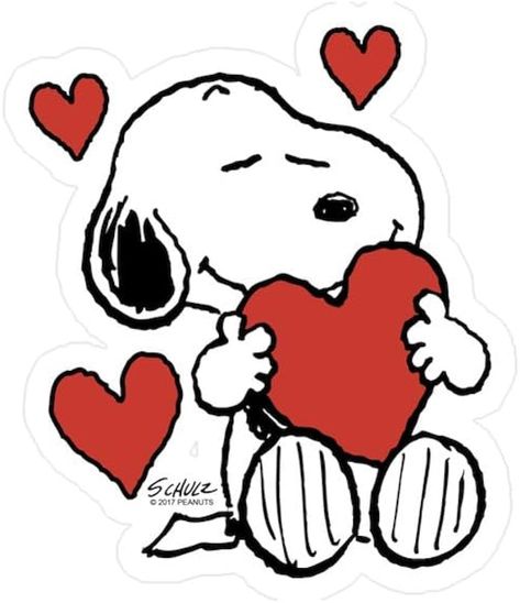 Amazon.com - CafePress Snoopy Valentine's Day Small Die Cut Sticker, 3"x4" Matte Finish Snoopy Valentine's Day, Snoopy Valentine, Lilo Und Stitch, Valentine Stickers, Snoopy Wallpaper, Embroidery Download, Snoopy Quotes, Snoopy Pictures, Snoopy Love