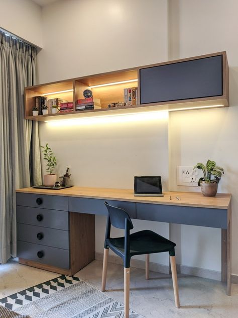 Simple Steps To An Organised Home Office • One Brick At A Time Ideas Cuarto, Home Study Rooms, Study Table Designs, Office Table Design, Study Room Design, Bedroom Reveal, Home Office Table, Interior Design Per La Casa, Small Home Offices