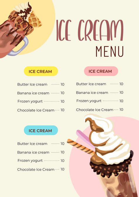 Ice Cream Menu, Summer Ice Cream, Lisa Design, Poster Psd Free Download, Banana Ice Cream, Poster Psd, Pink Posters, Wedding Posters, Chocolate Ice Cream