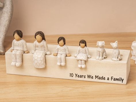 PRICES MAY VARY. Our family scene comes with 1 or 2 adults and your choice of 0 to 4 children or 2 pets. Order personalized decor as a housewarming gift for someone special. Can be used as gifts for Christmas, Anniversary, Mother's Day, to boyfriends, husbands and wives, parents, brothers. The Custom Engraved Family Resin Sculpture Figurines of a family are filled with warm affection that represents happiness and love and gradually admire this touching beauty. The Custom Figurine are loose and n Gifts Fir Mom, Choose Your Family, Christmas Presents For Moms, Custom Figurines, Personalized Family Gifts, Parents Anniversary, Anniversary Gifts For Parents, Best Gifts For Mom, Thoughtful Christmas Gifts