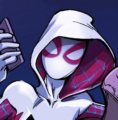 Spiderman And Gwen, Spider Gwen Comics, Gwen Spiderman, Spiderman And Spider Gwen, Spiderman Girl, Spiderman Theme, Y2k Profile Picture, Spiderman Drawing, Spiderman Art Sketch