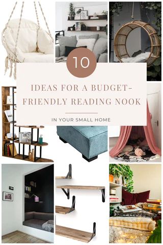 10 Budget-Friendly Ideas for Creating a Reading Nook in Your Small Home - [The Copper Elm]] Living Room Book Nook Ideas, Reading Nook Ideas Living Room, Ideas For A Reading Corner, Cheap Reading Nook, Simple Book Nook Ideas, Small Reading Area In Bedroom, Small Reading Nook Cozy Corner Living Room, Loft Nook Ideas, Renter Friendly Reading Nook