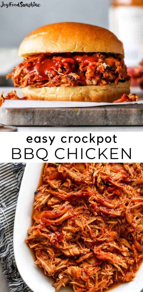 Easy Crockpot Bbq Chicken, Bbq Chicken Sandwiches, Crockpot Bbq Chicken, Bbq Chicken Recipe, Easy Bbq Chicken, Barbecue Chicken Recipe, Bbq Chicken Sandwich, Slow Cooker Bbq Chicken, Sandwich Salad