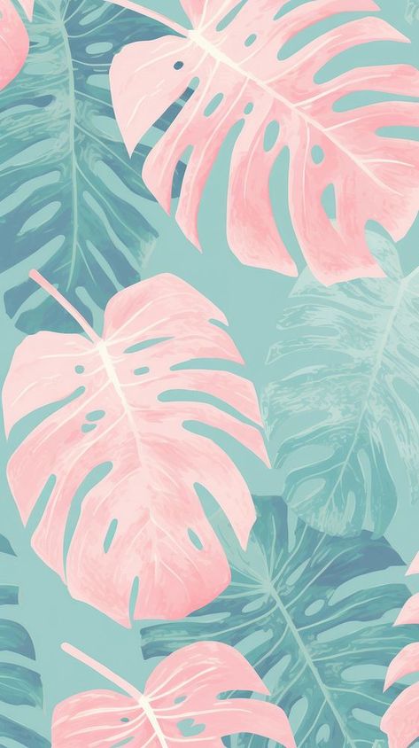 Monstera wallpaper backgrounds outdoors painting. | premium image by rawpixel.com / Aum Bullet Journal Water Tracker, Outdoors Painting, Monstera Wallpaper, Wallpaper Boho, Label Ideas, Palm Leaf Wallpaper, Phone Wallpaper Boho, Bookmark Ideas, Water Tracker