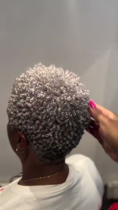 I’m in love with wisdom hair! The beauty of silver hair👩🏾‍🦳 #fingercoils #naturalhair #coils Salt And Pepper Hair Black Women, Silver Dyed Hair, Comb Coils Natural Hair, Silver Locs, Finger Coils Natural Hair, Short Grey Haircuts, Comb Twist, Coiling Natural Hair, Perm Rod Set